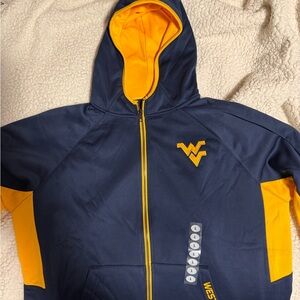 West Virginia Mountaineers Navy & Gold Full-Zip Hoodie